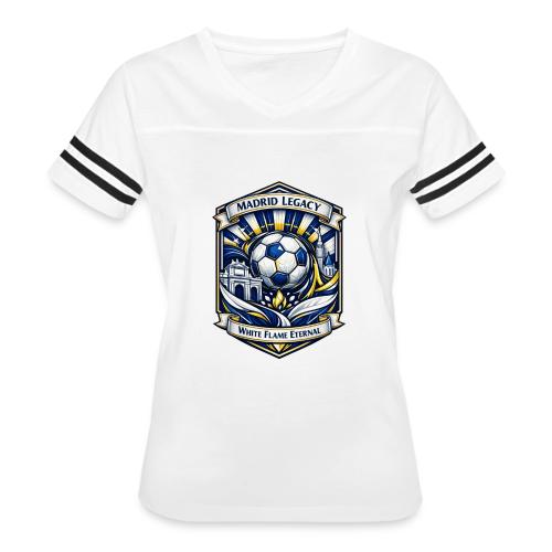 Madrid White Legacy T Shirt, Madrid Fan Gift - Women's V-Neck Football Tee