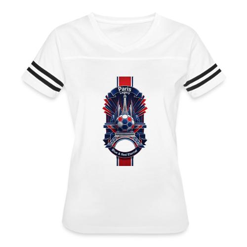 Paris Tower Legacy T Shirt, Soccer City Pride Gift - Women's V-Neck Football Tee