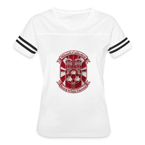 Munich Cathedral T Shirt, German Football Fan Gift - Women's V-Neck Football Tee