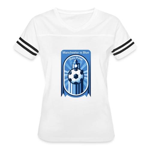 Manchester is Blue Soccer City T Shirt, Apparel - Women's V-Neck Football Tee