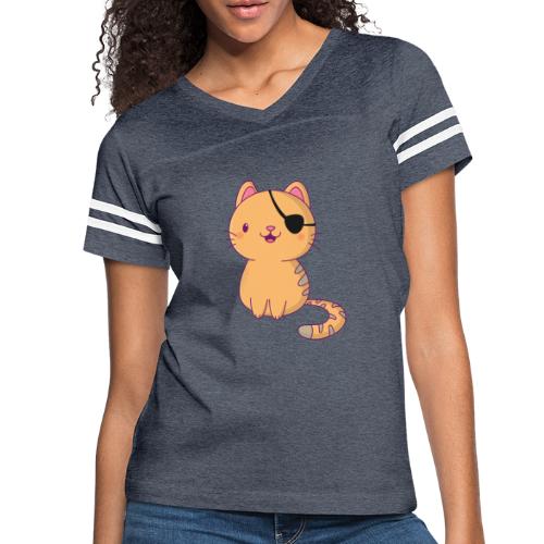 Cat with 3D glasses doing Vision Therapy! - Women's Vintage Sports T-Shirt