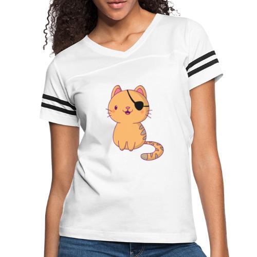 Cat with 3D glasses doing Vision Therapy! - Women's Vintage Sports T-Shirt