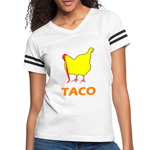 TACO Chicken - Women's V-Neck Football Tee