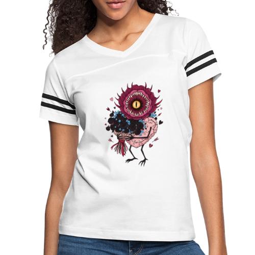 Gothic Valentine Eldritch Bloom – Dark Rom - Women's V-Neck Football Tee
