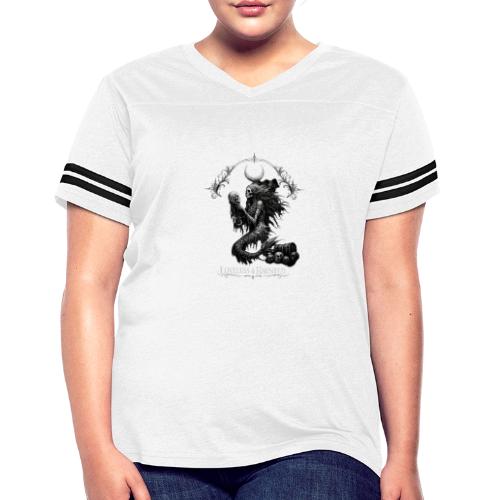 love and haunted - Women's V-Neck Football Tee
