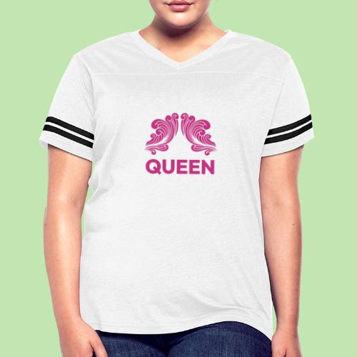 Queenlisse™ Signature Crown T-Shirt – Elegant - Women's V-Neck Football Tee