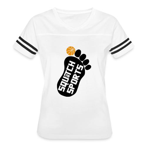 Squatch foot - Women's V-Neck Football Tee
