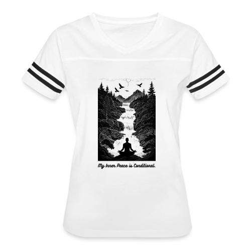 Conditional Inner Peace T-Shirt | Minimalist Zen - Women's V-Neck Football Tee