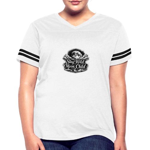 Stay Wild Moon Child - Women's V-Neck Football Tee