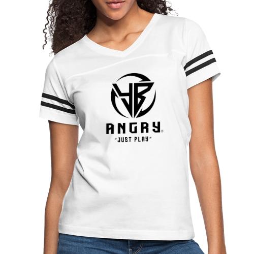 YBAngry Badge of Peace - Women's V-Neck Football Tee