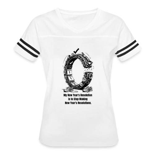 The Resolution Loop - Sarcastic New Year's T-Shirt - Women's V-Neck Football Tee