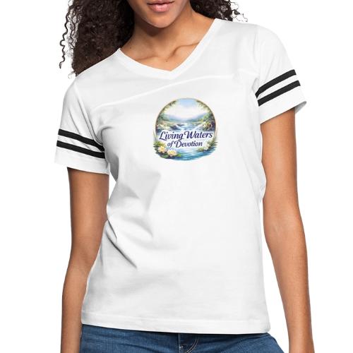 Living Waters of Devotion - Women's V-Neck Football Tee