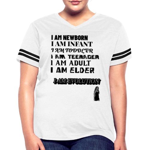 I Am Evolution - Women's V-Neck Football Tee