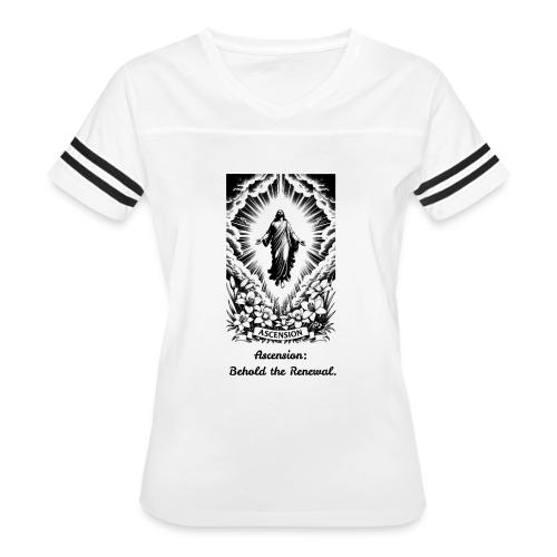 Christian T-Shirt, Poster, & Mug - Women's V-Neck Football Tee