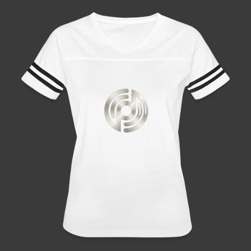 Open Musicians Collective Chrome Logo - Women's V-Neck Football Tee