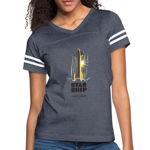 Star Ship Earth - Light - With Logo - Women's V-Neck Football Tee