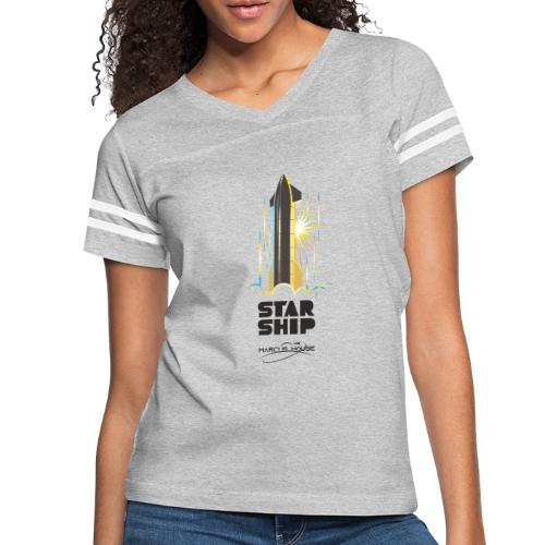 Star Ship Earth - Light - With Logo - Women's V-Neck Football Tee