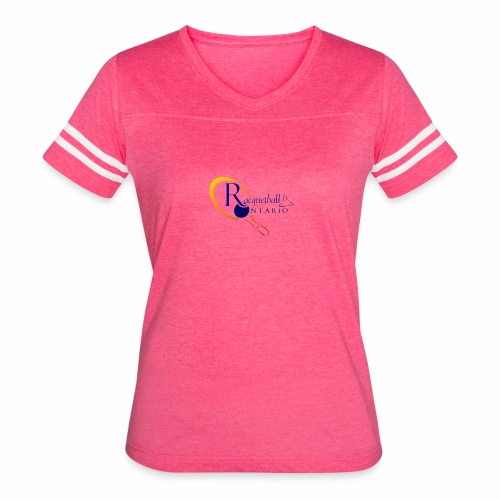 Racquetball Ontario branded products - Women's V-Neck Football Tee