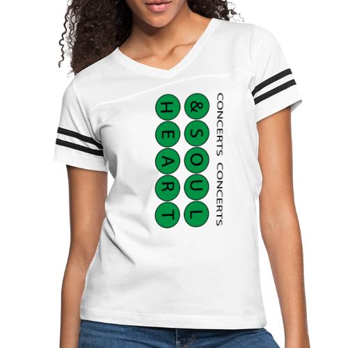 Heart & Soul Concerts text design - Mother Earth - Women's V-Neck Football Tee