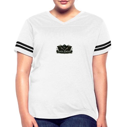Lovely Grizzly logo - Women's V-Neck Football Tee