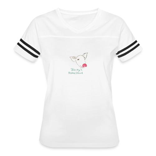 Piggy - Women's V-Neck Football Tee