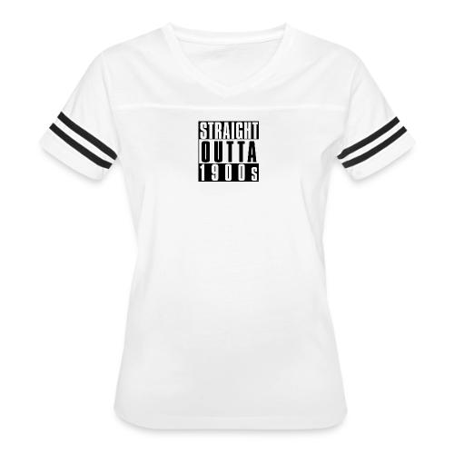 STRAIGHT OUTTA 1900S - Women's V-Neck Football Tee