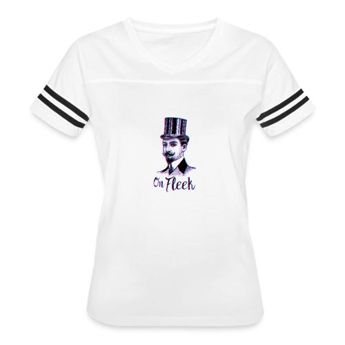On Fleek Mustache Man - Women's V-Neck Football Tee