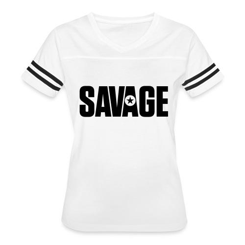 SAVAGE - Women's V-Neck Football Tee