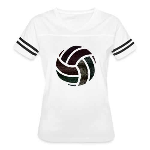 newcolorfulbellavolleyballnew 4x - Women's V-Neck Football Tee