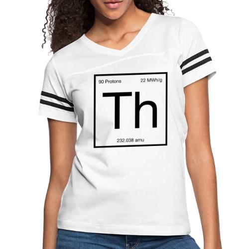 Thorium. Double-sided design. Black text. - Women's V-Neck Football Tee