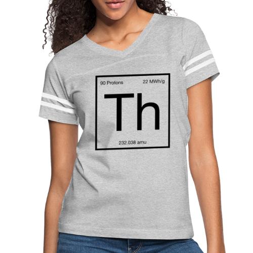 Thorium. Double-sided design. Black text. - Women's V-Neck Football Tee
