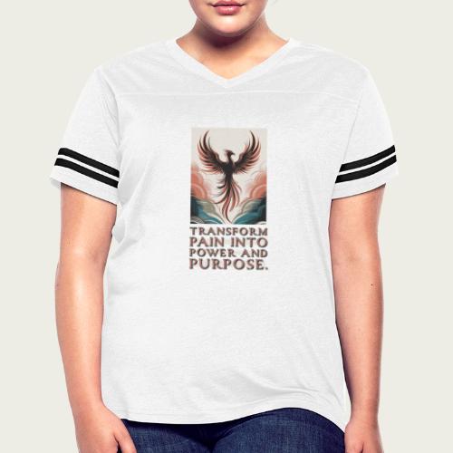 Recovery Mantra for “The Rise After the Fall” - Women's V-Neck Football Tee