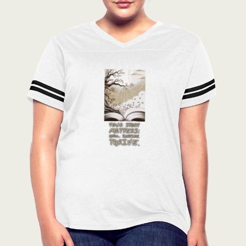 Recovery Mantra for “The Power of Story” - Women's V-Neck Football Tee