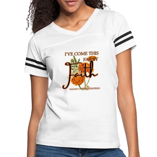 I've Come This Far by Faith - Women's V-Neck Football Tee