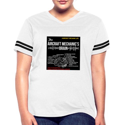 What goes on inside the mind of an aircraft mech - Women's Vintage Sports T-Shirt