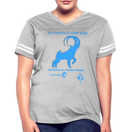 Be A Genius Of Hard Work - Women's V-Neck Football Tee