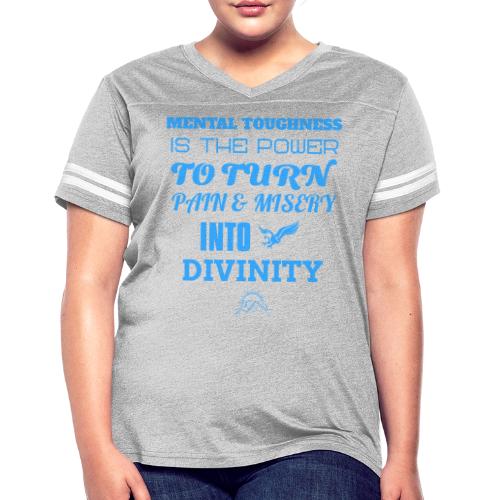 Mental Toughness - Women's V-Neck Football Tee
