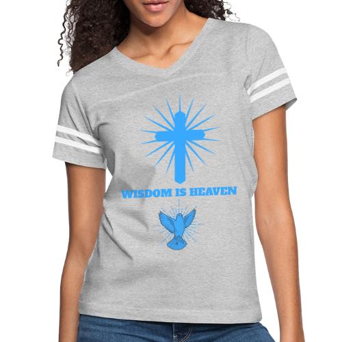 Wisdom Is Heaven - Women's V-Neck Football Tee
