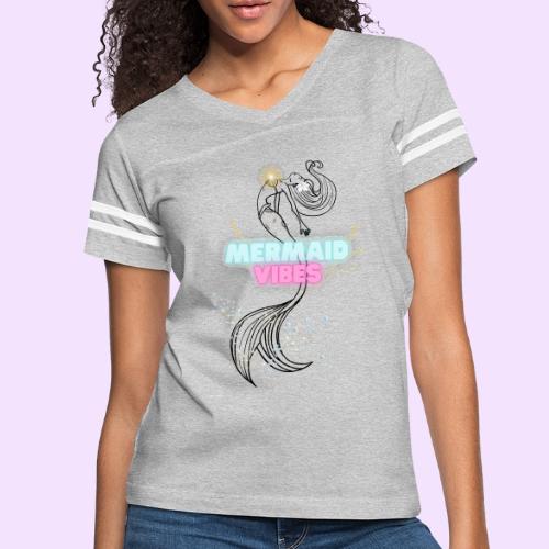 Mermaid Vibes Design - Women's V-Neck Football Tee