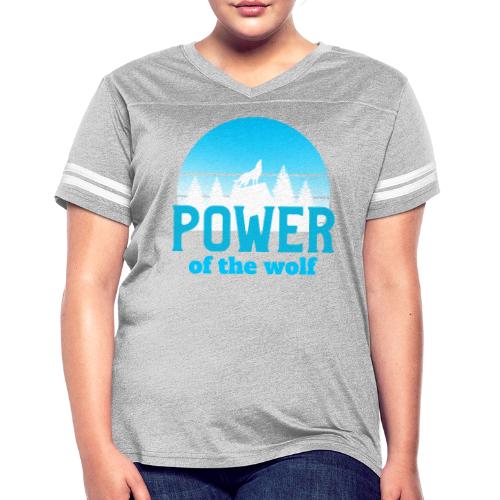 Power Of The Wolf - Women's V-Neck Football Tee