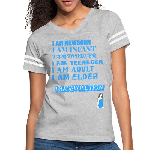 I Am Evolution - Women's V-Neck Football Tee