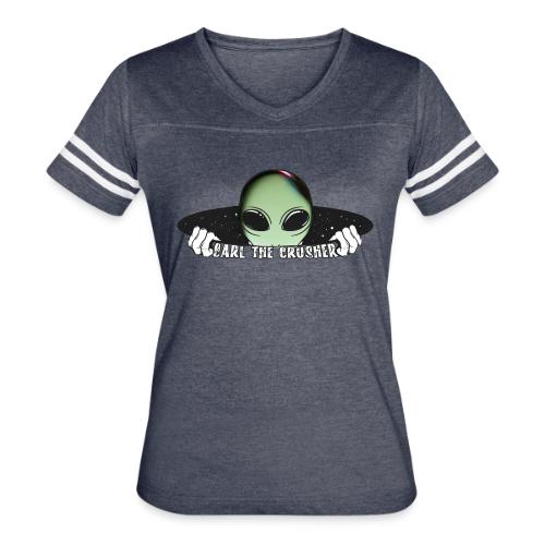 Coming Through Clear - Alien Arrival - Women's V-Neck Football Tee