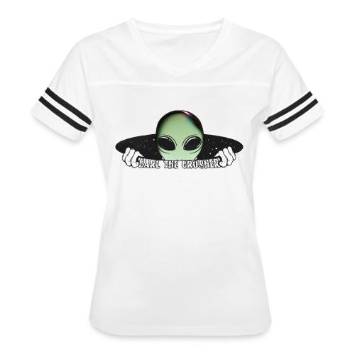 Coming Through Clear - Alien Arrival - Women's V-Neck Football Tee