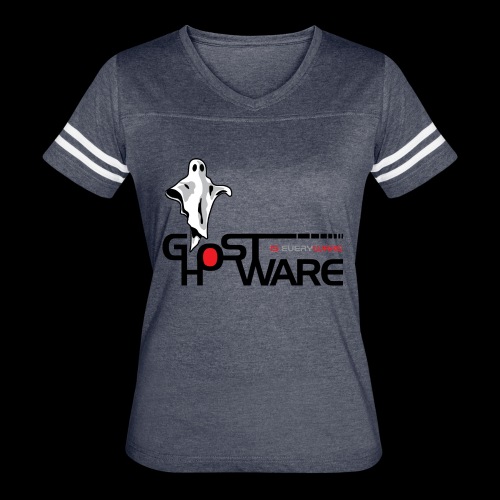Ghostware Wide Logo - Women's V-Neck Football Tee