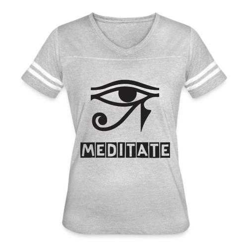 EYE MED DSGN TRNSP - Women's V-Neck Football Tee
