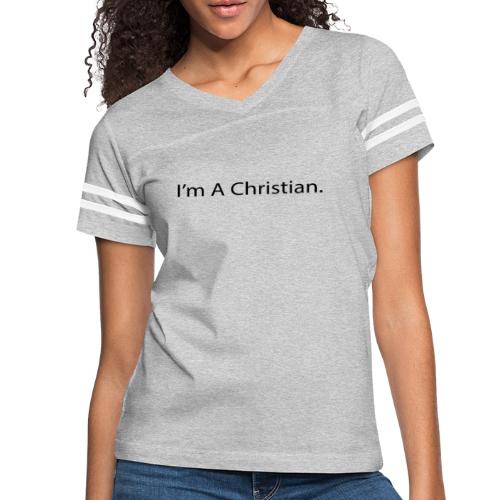 I'm A Christian Apparel - Women's V-Neck Football Tee