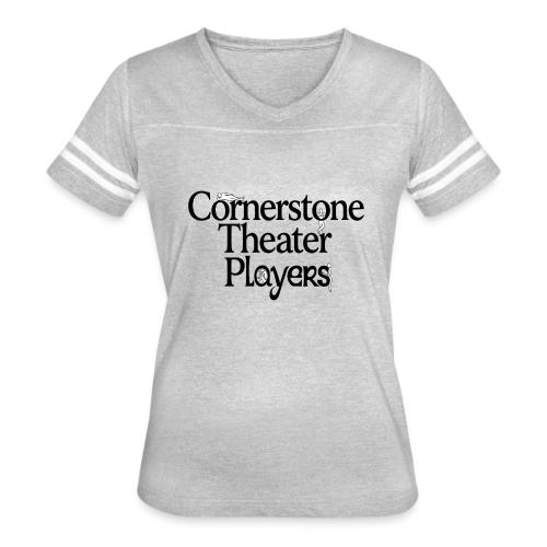 Cornerstone Theater Players - Women's V-Neck Football Tee