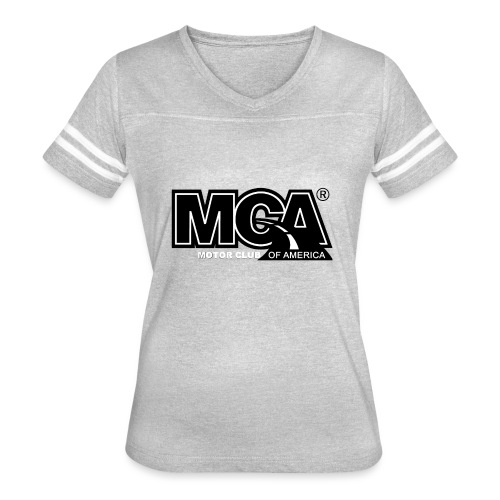 MCA Logo WBG Transparent BLACK TITLEfw fw png - Women's Vintage Sports T-Shirt