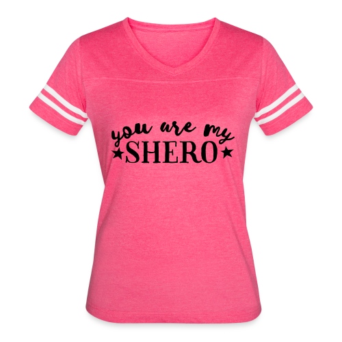 you are my shero - Women's V-Neck Football Tee