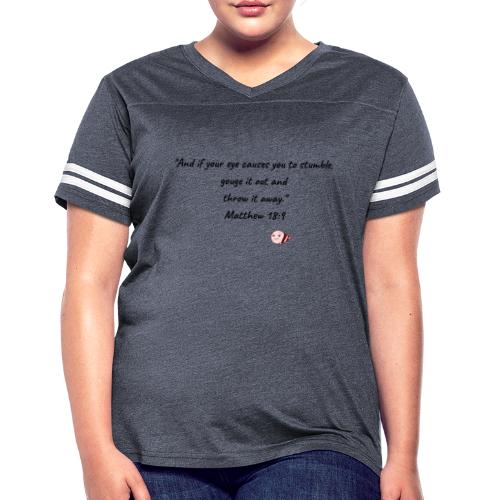 Gouge Out Them Eyes - Women's V-Neck Football Tee